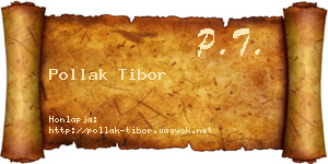 Pollak Tibor névjegykártya
